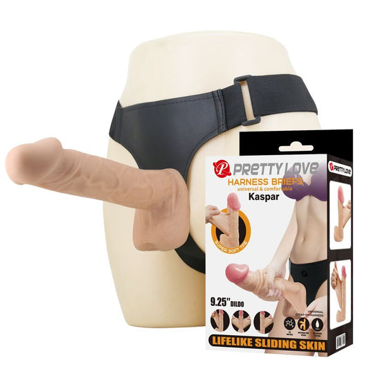 PRETTY LOVE - KASPAR SELE MED FLEXIBEL DILDO 21 CM Ø 5 CM NATURLIG