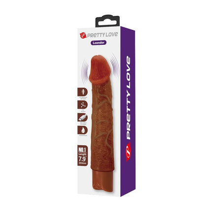 PRETTY LOVE - LEONARDO REALISTISK VIBRATOR 20 CM Ø 4 CM BRUN