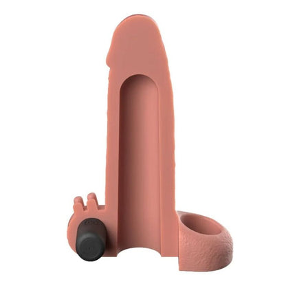FANTASY X-TENSIONS - VIBRERANDE REAL FEEL 5CM FÖRLÄNGNINGSHYLSA TILL PENIS BEIGE