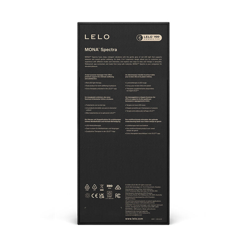 LELO - MONA SPECTRA INTIM MASSAGEAPPARAT RÖTT LJUS UPPLADDNINGSBAR APPSTYRD