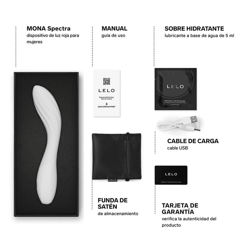 LELO - MONA SPECTRA INTIM MASSAGEAPPARAT RÖTT LJUS UPPLADDNINGSBAR APPSTYRD