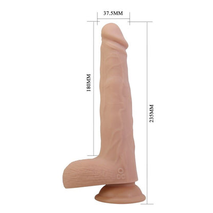 PRETTY LOVE - MILES STÖTANDE & ROTERANDE VIBRERANDE DILDO FJÄRRKONTROLL 23,5 CM Ø 4,8 CM NATURLIG