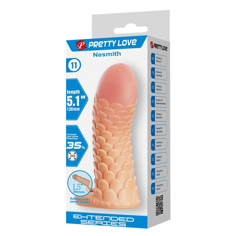 PRETTY LOVE - NESMITH PENISFÖRLÄNGARE 13 CM Ø 3,8 CM NATURAL