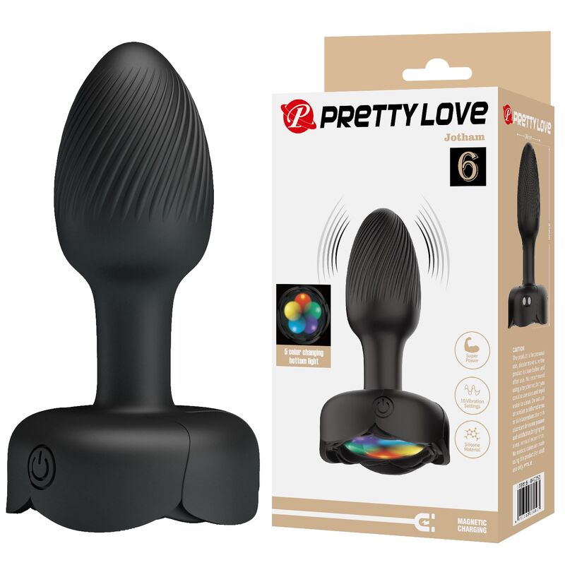 PRETTY LOVE – UPPLADDNINGBAR VIBRERANDE ANALPLUGG 10 LÄGEN SVART