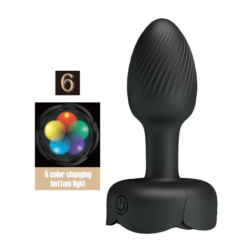 PRETTY LOVE – UPPLADDNINGBAR VIBRERANDE ANALPLUGG 10 LÄGEN SVART