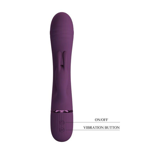 PRETTY LOVE - ROCCO RECHARGEABLE RABBIT VIBRATOR 10 FUNCTIONS PURPLE