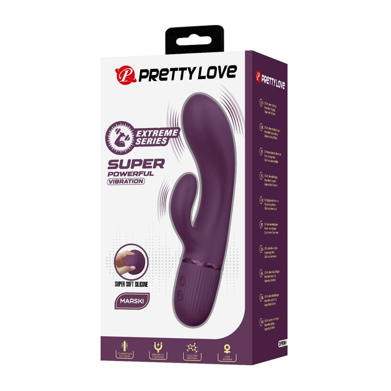 PRETTY LOVE - MARGIE UPPLADDNINGBAR KANINVIBRATOR 10 FUNKTIONER LILA