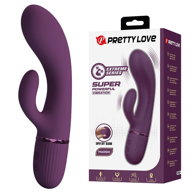 PRETTY LOVE - MARGIE UPPLADDNINGBAR KANINVIBRATOR 10 FUNKTIONER LILA