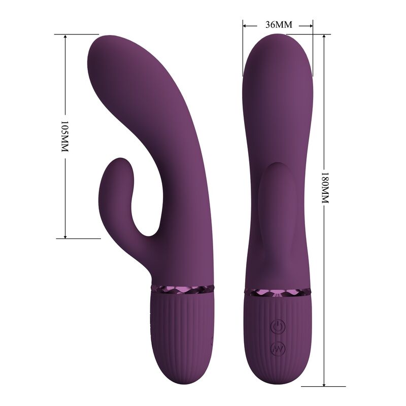 PRETTY LOVE - MARGIE UPPLADDNINGBAR KANINVIBRATOR 10 FUNKTIONER LILA
