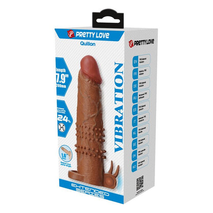 PRETTY LOVE - QUILLON VIBRERANDE PENISRING 20 CM Ø 4 CM BRUN