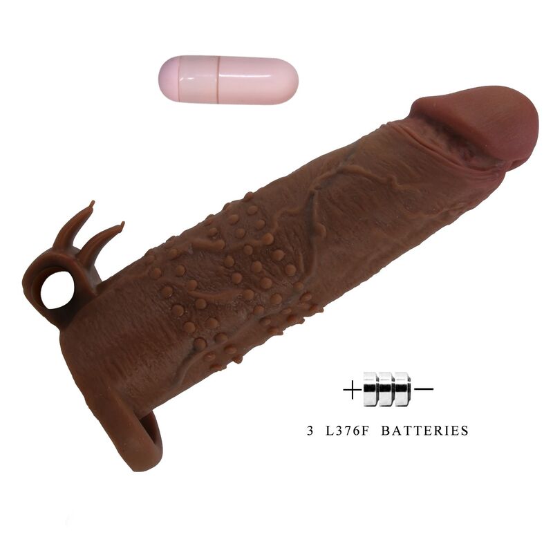PRETTY LOVE - QUILLON VIBRERANDE PENISRING 20 CM Ø 4 CM BRUN