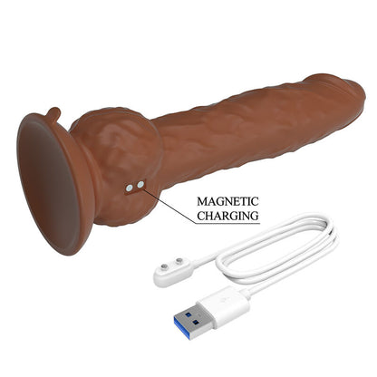 PRETTY LOVE - EREN STÖTANDE VIBRERANDE DILDO 20,5 CM Ø 4,5 CM BRUN