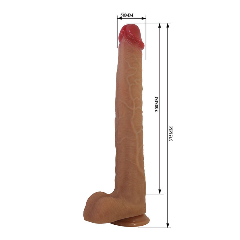 PRETTY LOVE - TERIN PLUS REALISTIC SILICONE DILDO WITH SUCTION CUP 37.6 CM Ø 5.5 CM