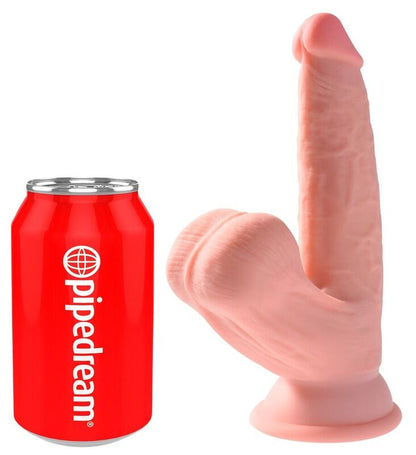 KING COCK - PLUS 3D DILDO MED SVINGANDE KUKKULOR 12,7 CM