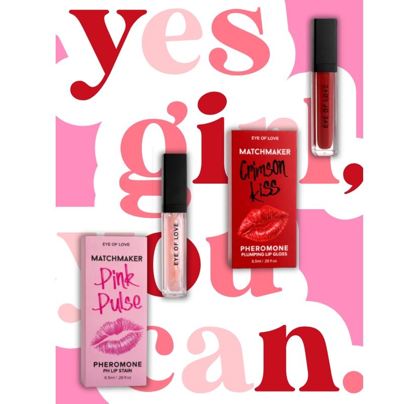 EYE OF LOVE - MATCHMAKER CRIMSON KISS RÖTT LÄPPGLANS MED VOLYMEFFEKT OCH FEROMONER 8,5 ML