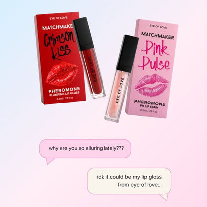EYE OF LOVE - MATCHMAKER CRIMSON KISS RÖTT LÄPPGLANS MED VOLYMEFFEKT OCH FEROMONER 8,5 ML