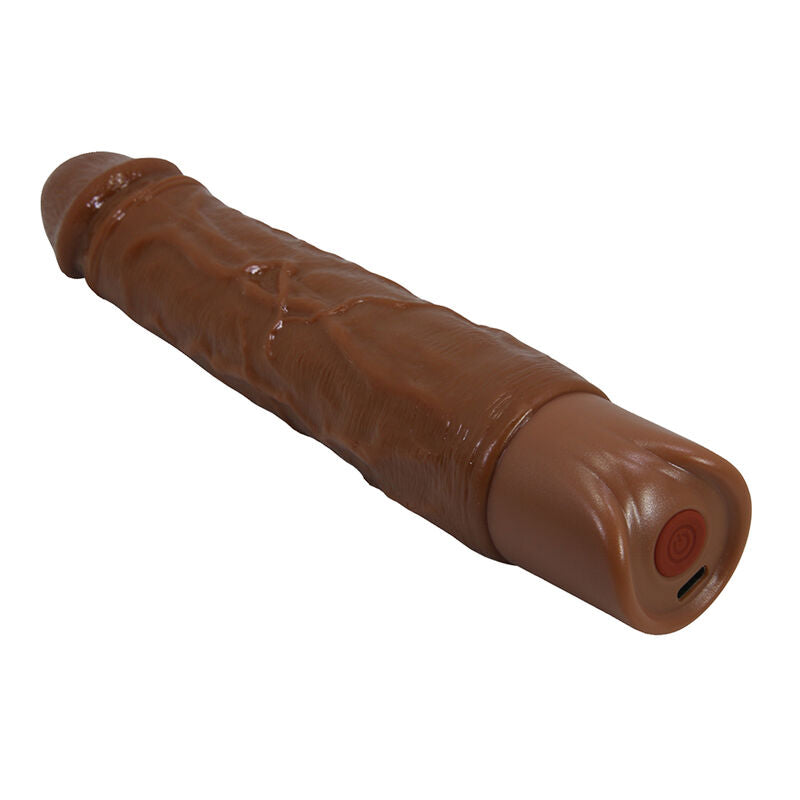 PRETTY LOVE – KESSLER REALISTISK VIBRERANDE DILDO MED 10 VIBRATIONSLÄGEN OCH 10 STÖTLÄGEN, 22 CM, BRUN