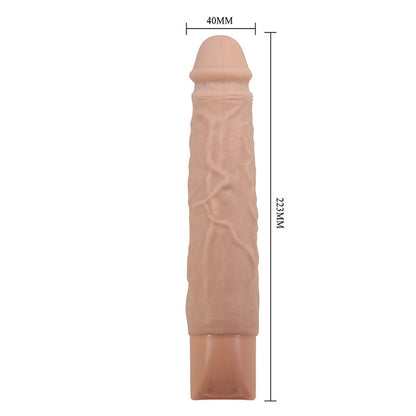 PRETTY LOVE – KESSLER REALISTISK VIBRERANDE DILDO MED 10 VIBRATIONSLÄGEN OCH 10 STÖTAR, 22 CM NATURLIG