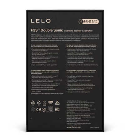 LELO - F2S DUBBEL SONISK MANLIG ONANATOR MED DUBBEL SONISK STIMULERING RÖD