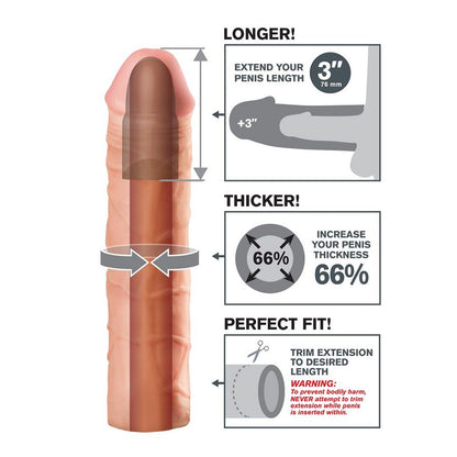 FANTASY X- TENSIONS - MEGA 3 EXTENSION FLESH - Kink&Play