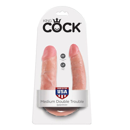 KING COCK - U-FORMAD MELLAN STORLEK DUBBELT RUFFIG HUD 13.9 CM