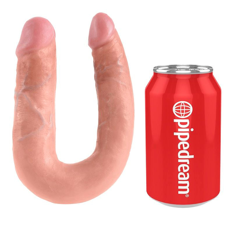 KING COCK - U-FORMAD MELLAN STORLEK DUBBELT RUFFIG HUD 13.9 CM