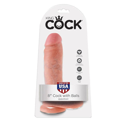 KING COCK - 8 DILDO FLESH WITH BALLS 20.3 CM - Kink&Play