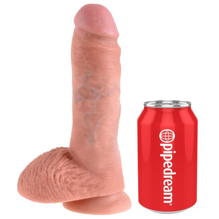 KING COCK - 8 DILDO FLESH WITH BALLS 20.3 CM - Kink&Play