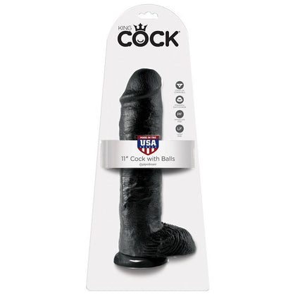 KING COCK - DILDO SVART MED KULOR 28 CM