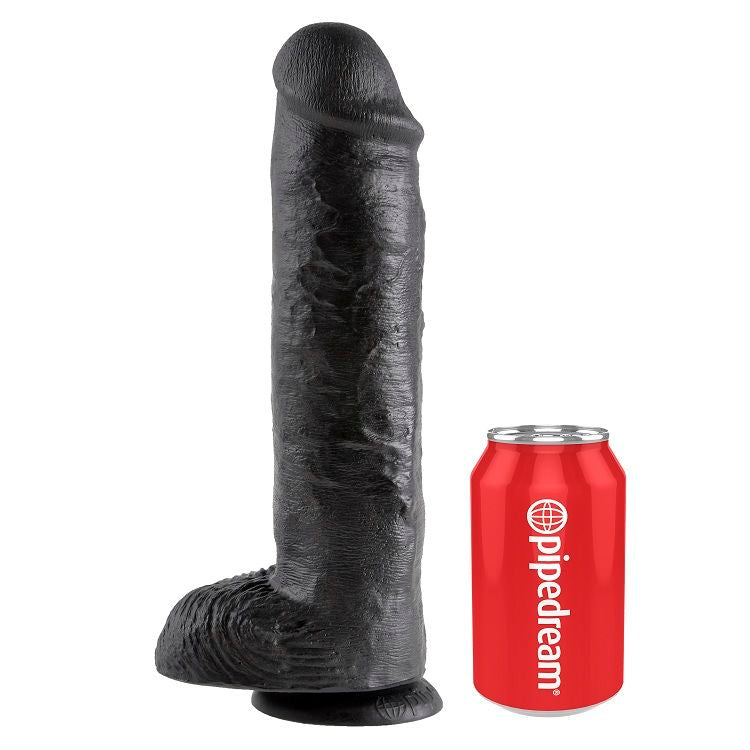 KING COCK - DILDO SVART MED KULOR 28 CM