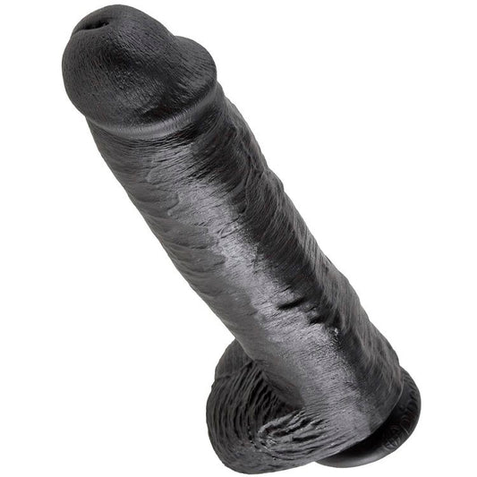 KING COCK - DILDO SVART MED KULOR 28 CM