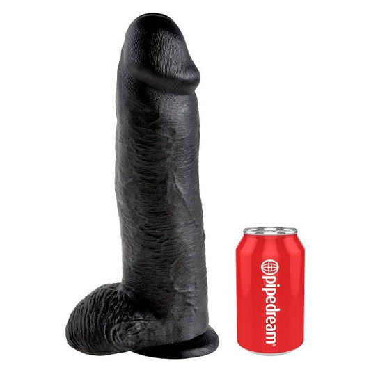 KING COCK - DILDO SVART MED KULOR 30.48 CM