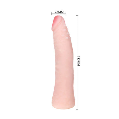 BAILE - REALISTISK HUDKÄNSLA SILIKONDILDO 19 CM SLUMPVIS LÅDFÄRG