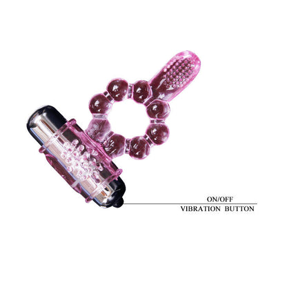 BAILE - SILIKONRING 10 TUNGNYCKERYTMER MED ROSA VIBRATION