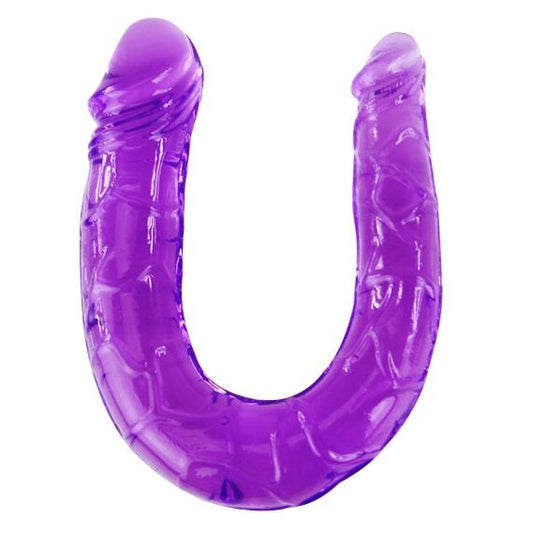 BAILE - DUBBEL DILDO I LILA FLEXIBEL GELÉ
