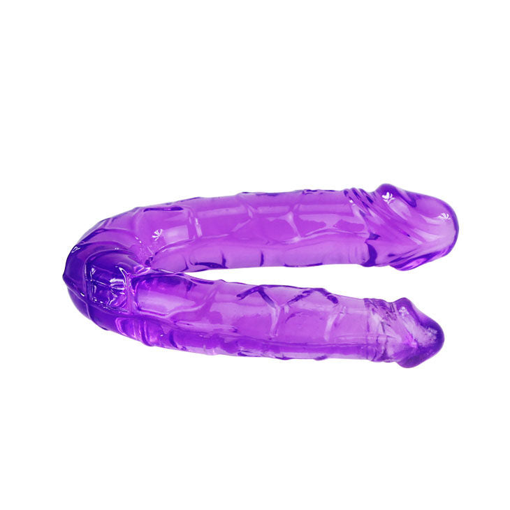 BAILE - DUBBEL DILDO I LILA FLEXIBEL GELÉ