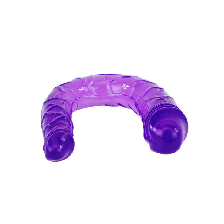 BAILE - DUBBEL DILDO I LILA FLEXIBEL GELÉ