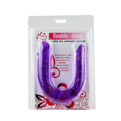BAILE - DUBBEL DILDO I LILA FLEXIBEL GELÉ