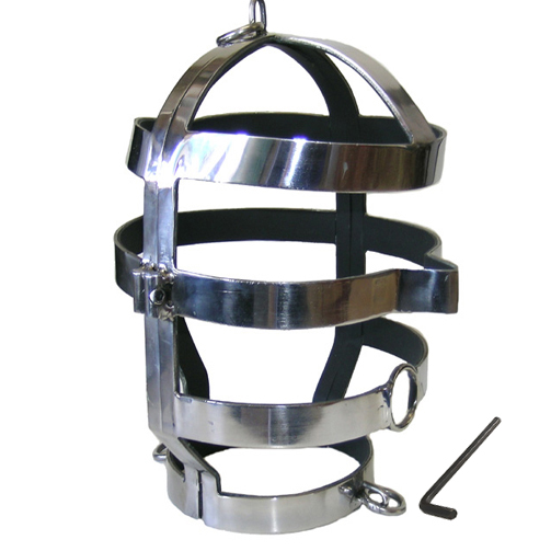 METAL HARD - MASK WITH STEEL NECKLACE - Kink&Play
