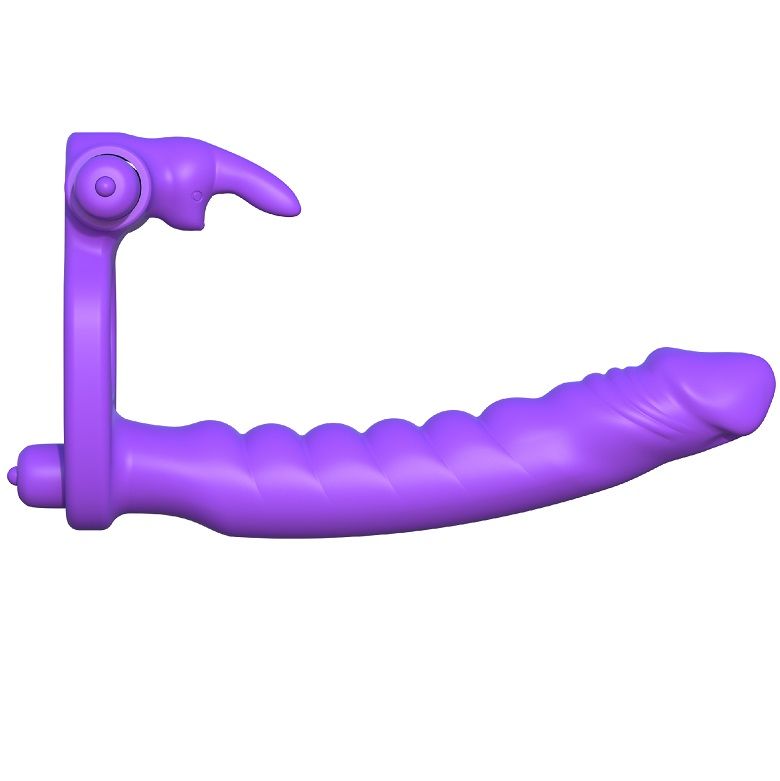 FANTASY C-RINGZ - SILICONE DOUBLE VIBRATOR RABBIT - Kink&Play