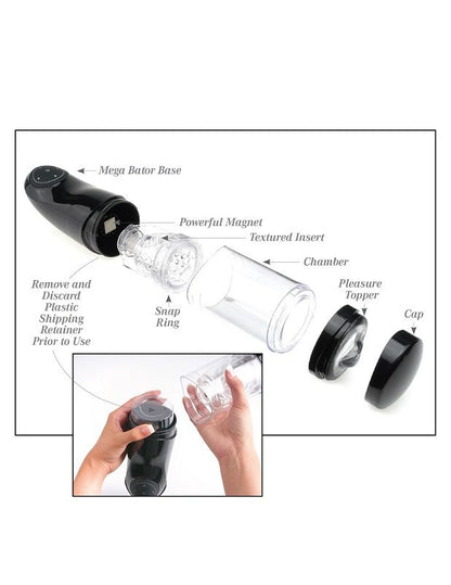 EXTREME TOYZ - PDX MEGA BATOR USB MALE MASTURBATOR VAGINA WHITE - Kink&Play