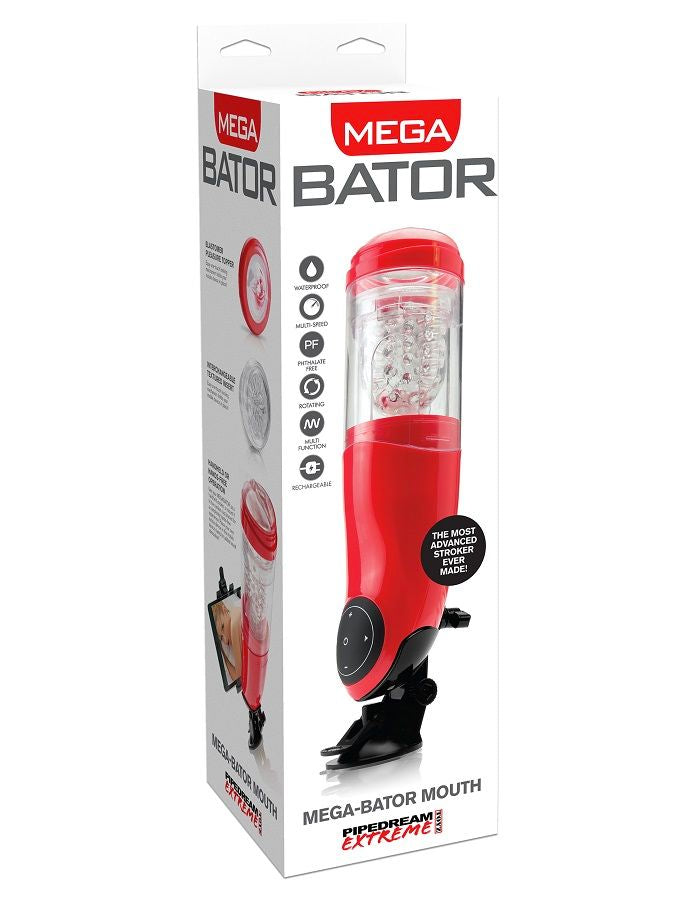 EXTREME TOYZ - PDX MEGA BATOR USB MALE MASTURBATOR MOUTH RED - Kink&Play