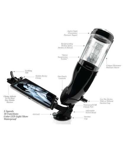 EXTREME TOYZ - PDX MEGA BATOR USB MALE MASTURBATOR MOUTH RED - Kink&Play