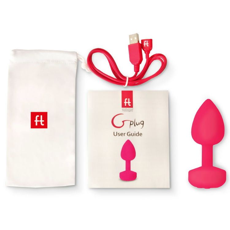 G-VIBE - FUNTOYS GPLUG ANAL RECHARGEABLE VIBRATOR SMALL NEON PINK 3CM - Kink&Play