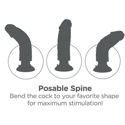 KING COCK - 20.32 CM VIBRATING COCK FLESH - Kink&Play