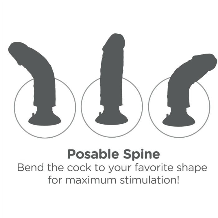 KING COCK - 17,78 CM VIBRERANDE PUNGKUK MED PUNGKÖTT