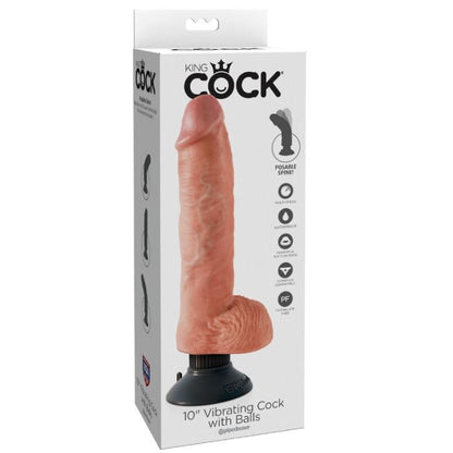 KING COCK - 25,5 CM VIBRERANDE KUK MED PUNG KÖTT