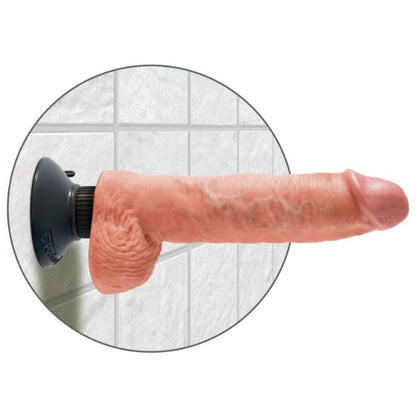 KING COCK - 25,5 CM VIBRERANDE KUK MED PUNG KÖTT