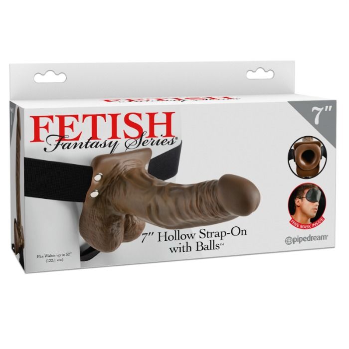 FETISH FANTASY SERIES - SERIES 7 HOLLOW STRAP-ON WITH BALLS - Kink&Play