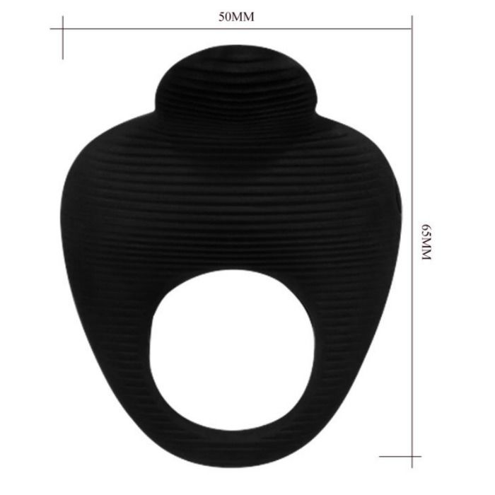 PRETTY LOVE - THIMBLE VIBRATOR RING BLACK - Kink&Play